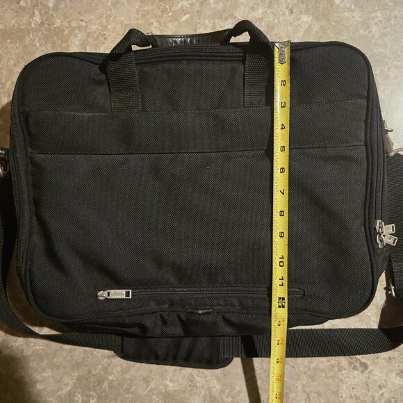 Jourdan Black Nylon Briefcase Messenger Laptop Case Bag - Picture 9 of 11